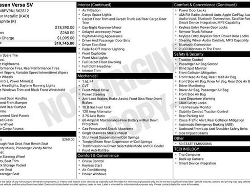 Used 2022 Nissan Versa SV FWD image 12