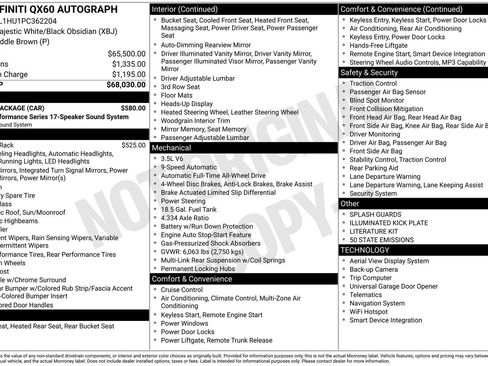 Used 2023 INFINITI QX60 Autograph w/ Cargo Package image 40