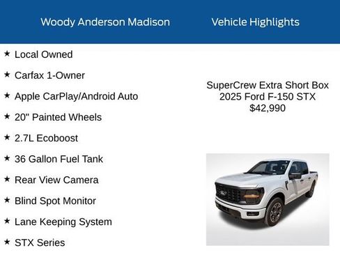 Used 2025 Ford F150 STX w/ Equipment Group 200A AWD/4WD image 2