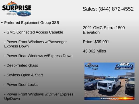 Used 2021 GMC Sierra 1500 Elevation w/ X31 Off-Road Package AWD/4WD image 6
