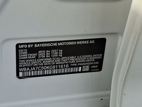 Used 2019 BMW 530i xDrive w/ Convenience Package image 27