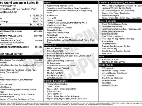 New 2024 Jeep Grand Wagoneer Series III w/ Rear Seat Video Group 1 image 41