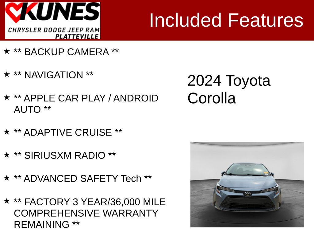 Used 2024 Toyota Corolla LE FWD image 2