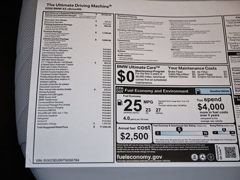 New 2026 BMW X5 xDrive40i w/ Climate Comfort Package image 42