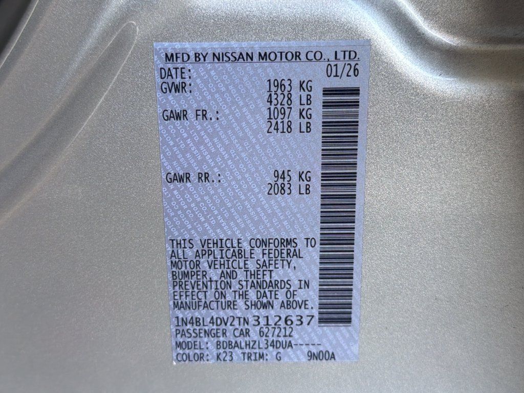 Used 2026 Nissan Altima 2.5 SV FWD image 34