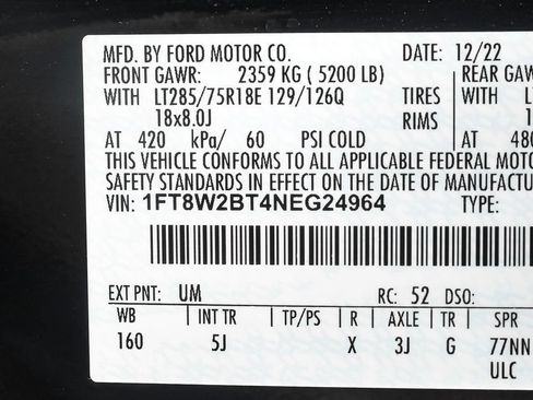 Used 2022 Ford F250 Lariat w/ Tremor Off-Road Package AWD/4WD image 58