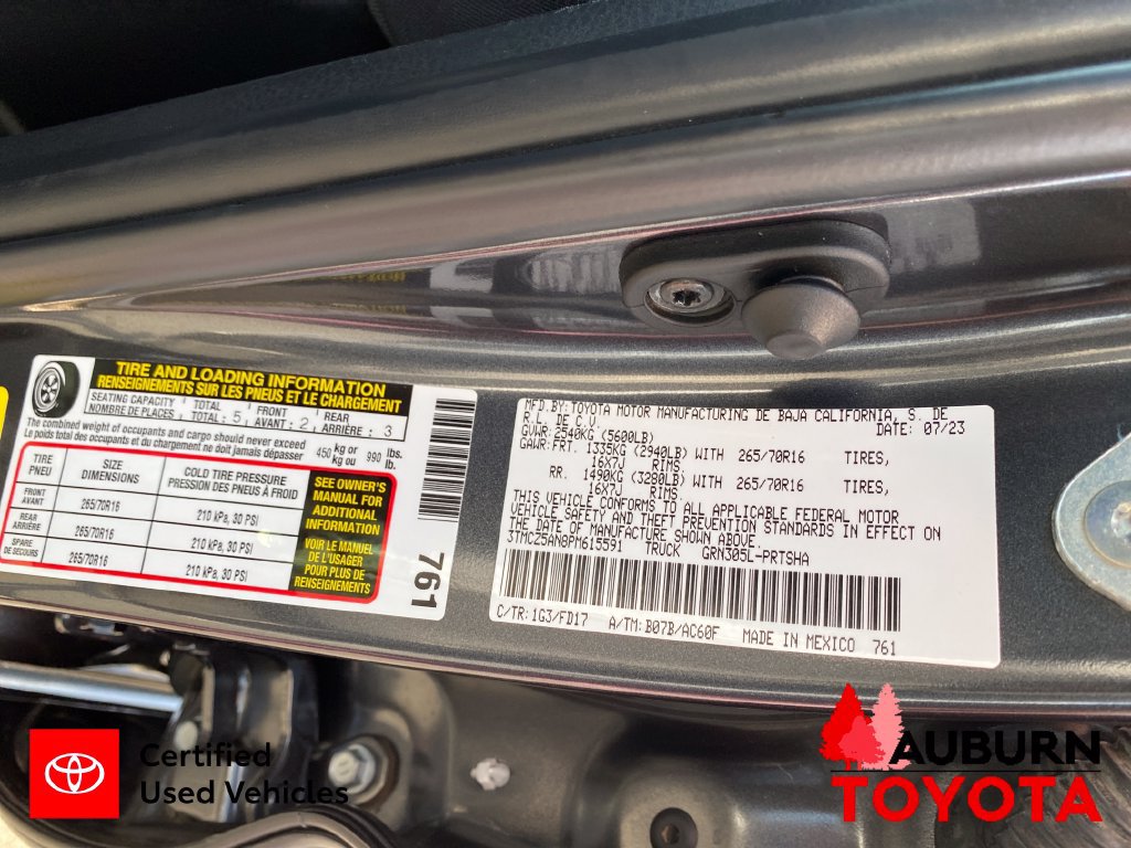 Certified 2023 Toyota Tacoma TRD Off-Road AWD/4WD image 25