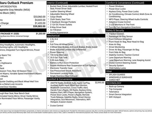 Certified 2025 Subaru Outback Premium w/ Popular Package #1 image 47