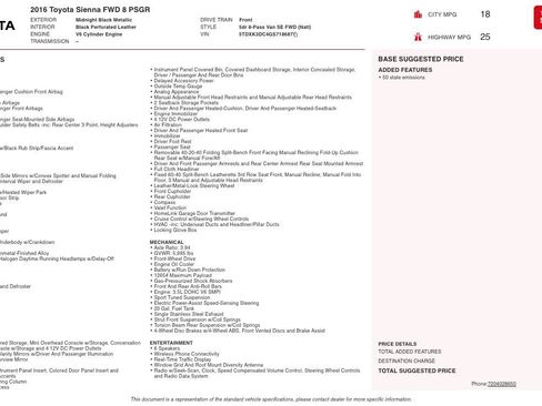 Used 2016 Toyota Sienna SE FWD image 2