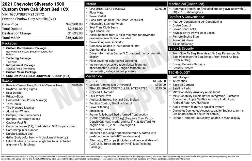 Used 2021 Chevrolet Silverado 1500 Custom AWD/4WD image 2