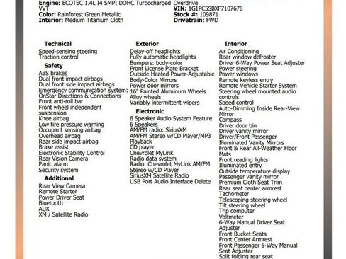 Used 2015 Chevrolet Cruze LT image 34