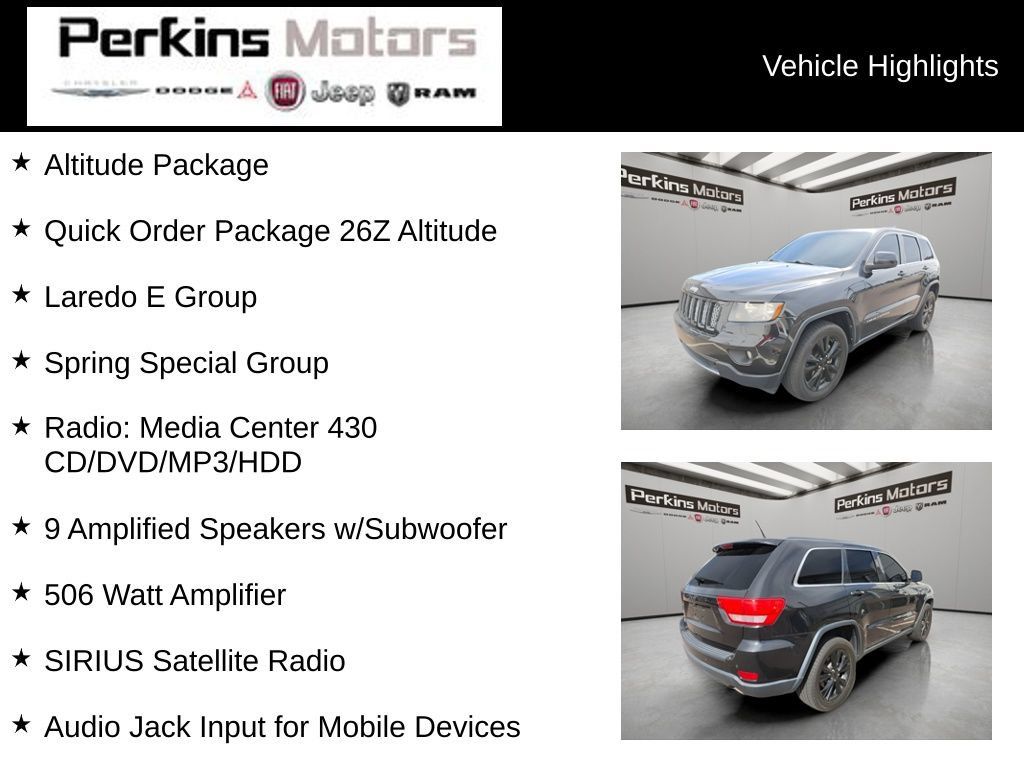 Used 2012 Jeep Grand Cherokee Altitude RWD image 7