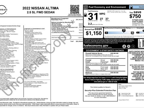 Used 2022 Nissan Altima 2.5 SL FWD image 7