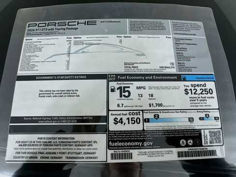 Used 2026 Porsche 911 GT3 w/ Extended Leather Package RWD image 36
