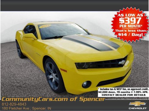 Used 2012 Chevrolet Camaro LT w/ RS Package image 1