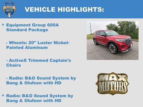 New 2026 Ford Explorer Platinum w/ LUX Leather Package AWD/4WD image 12