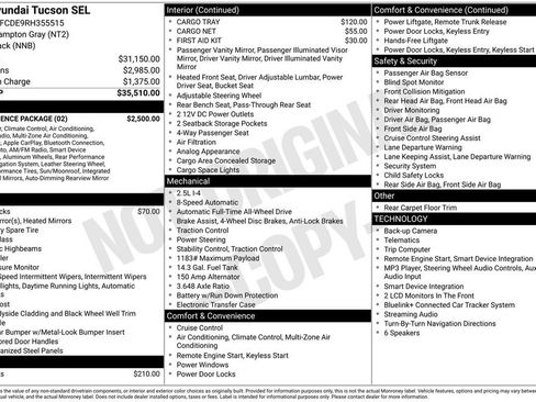 Used 2024 Hyundai Tucson SEL w/ Convenience Package AWD/4WD image 44