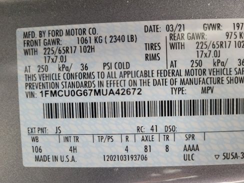 Used 2021 Ford Escape SE FWD image 33