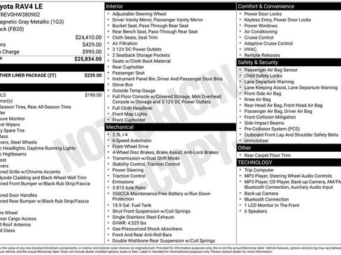 Used 2017 Toyota RAV4 LE w/ All Weather Liner Package FWD image 1