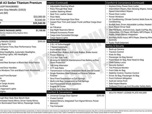 Used 2019 Audi A3 2.0T Titanium w/ Convenience Package image 40