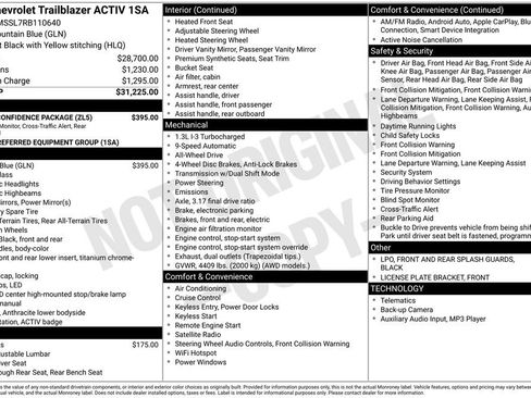 Used 2024 Chevrolet TrailBlazer ACTIV w/ Driver Confidence Package image 2