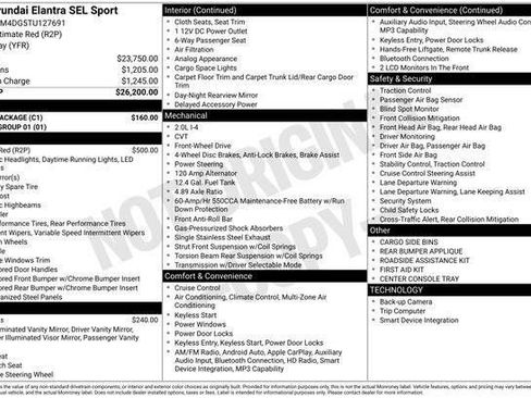 New 2026 Hyundai Elantra Sport w/ Cargo Package image 34