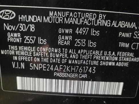 Used 2019 Hyundai Sonata SE FWD image 33