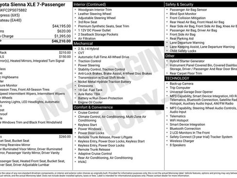 Used 2023 Toyota Sienna XLE AWD/4WD image 15