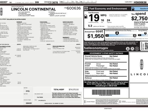 Used 2017 Lincoln Continental Reserve w/ Luxury Package image 10