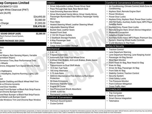 Used 2022 Jeep Compass Limited w/ Sun and Sound Group image 6