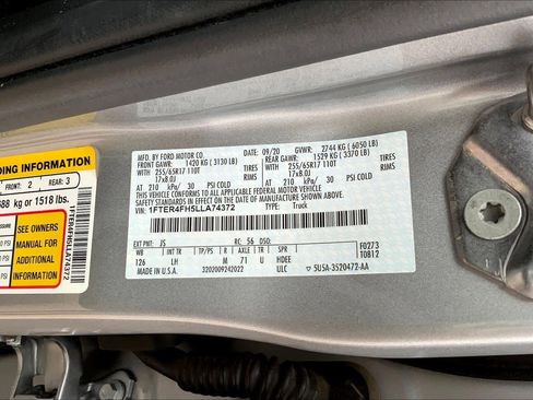 Certified 2020 Ford Ranger XLT w/ Equipment Group 302A Luxury image 36