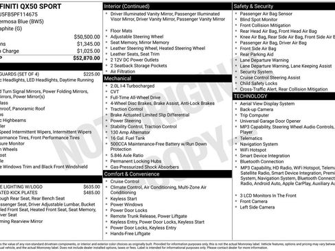 Used 2023 INFINITI QX50 Sport image 29