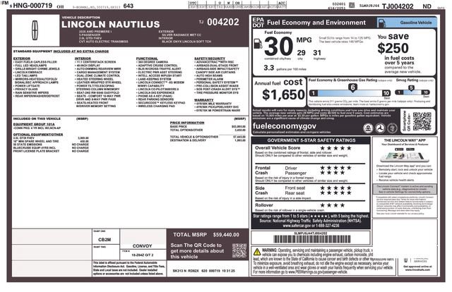 New 2026 Lincoln Nautilus Premier AWD/4WD image 57