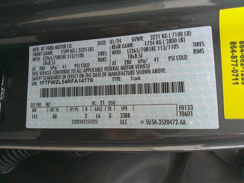 Used 2024 Ford F150 STX w/ Equipment Group 201A FX4 image 55