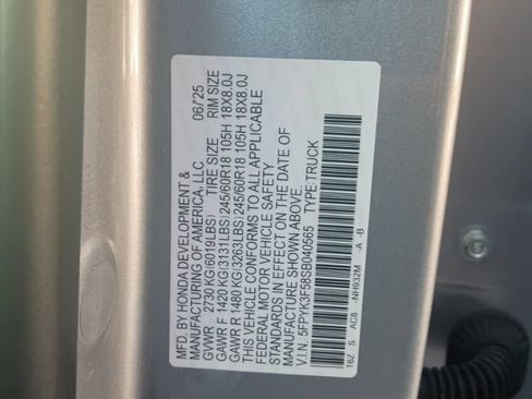 Used 2025 Honda Ridgeline RTL image 3