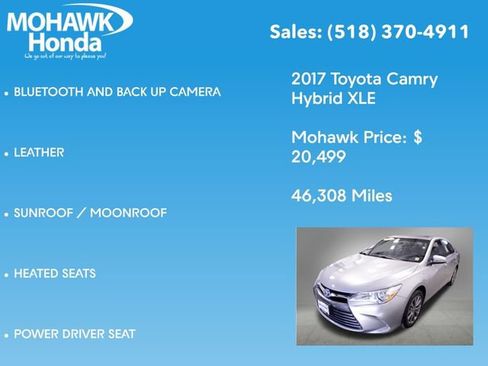 Used 2017 Toyota Camry XLE w/ Moonroof Package image 7