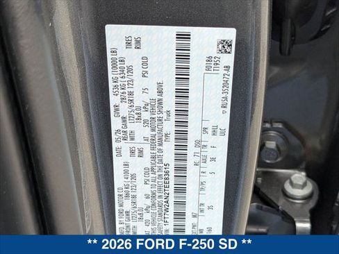New 2026 Ford F250 XLT RWD image 21