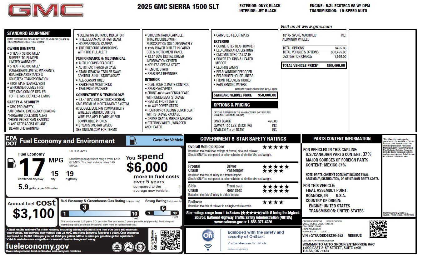 Certified 2025 GMC Sierra 1500 SLT AWD/4WD image 3