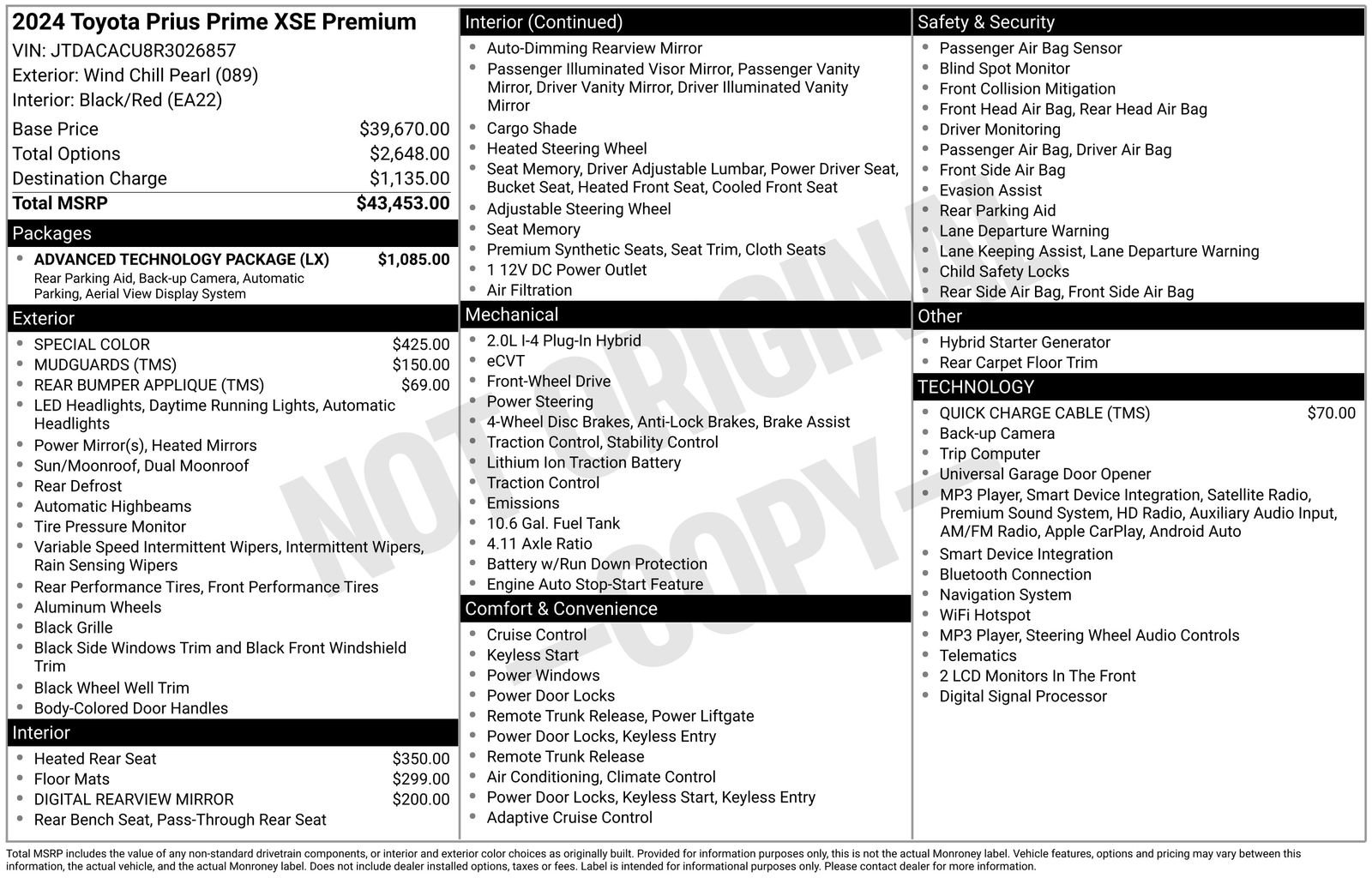 Used 2024 Toyota Prius Prime Premium w/ Advanced Technology Package FWD image 30