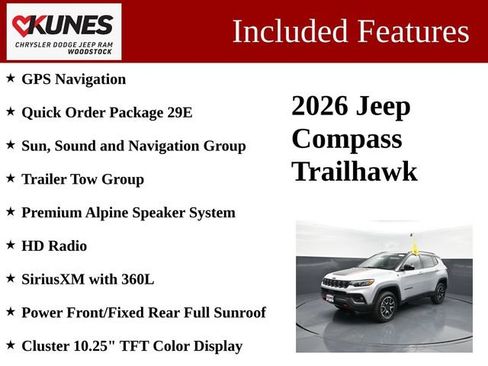 New 2026 Jeep Compass Trailhawk w/ Sun, Sound & Navigation Group AWD/4WD image 3
