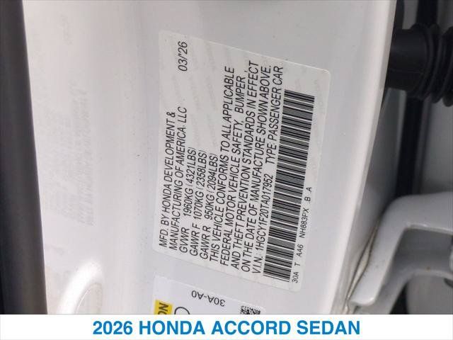 New 2026 Honda Accord LX image 26