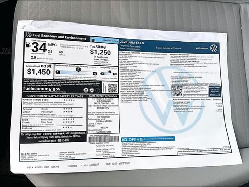 New 2026 Volkswagen Jetta S FWD image 18