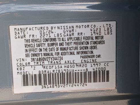 New 2026 Nissan Sentra SR w/ Floor Mat Package FWD image 35