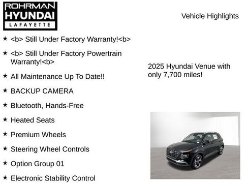 Certified 2025 Hyundai Venue SEL image 7