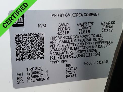 Certified 2025 Chevrolet TrailBlazer LT w/ Convenience Package image 33