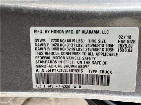 Used 2018 Honda Ridgeline RTL-E image 27