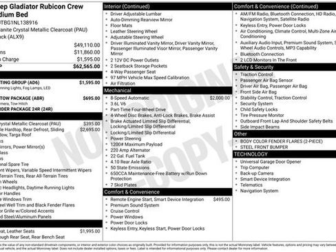 Used 2022 Jeep Gladiator Rubicon w/ LED Lighting Group image 30