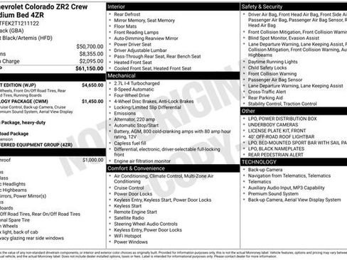 New 2026 Chevrolet Colorado ZR2 w/ Midnight Edition AWD/4WD image 23
