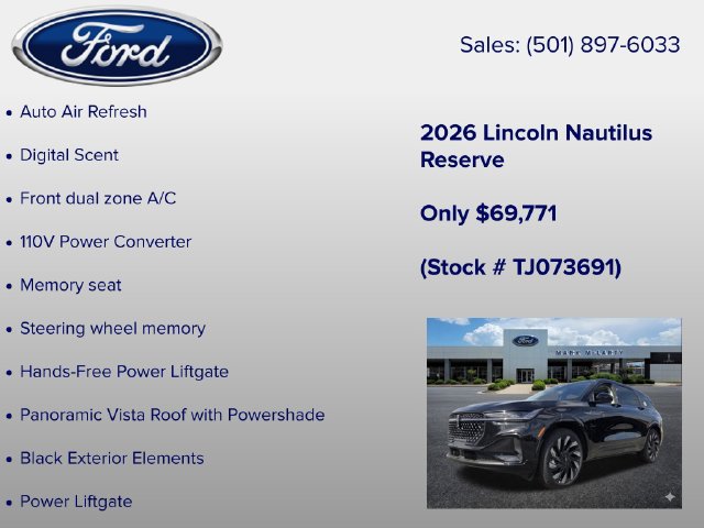 New 2026 Lincoln Nautilus Reserve AWD/4WD image 18