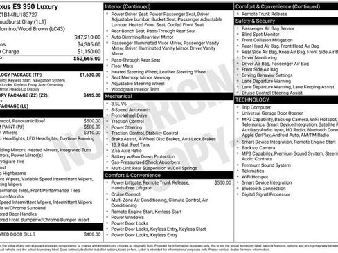 Certified 2024 Lexus ES 350 w/ Technology Package FWD image 54